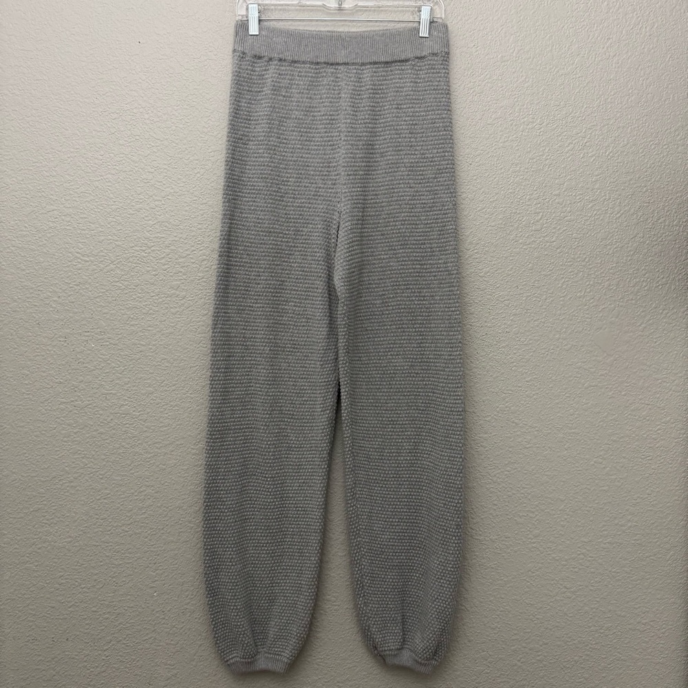 Free People Beach Waffle Knit Jogger Pants Gray Size Small
